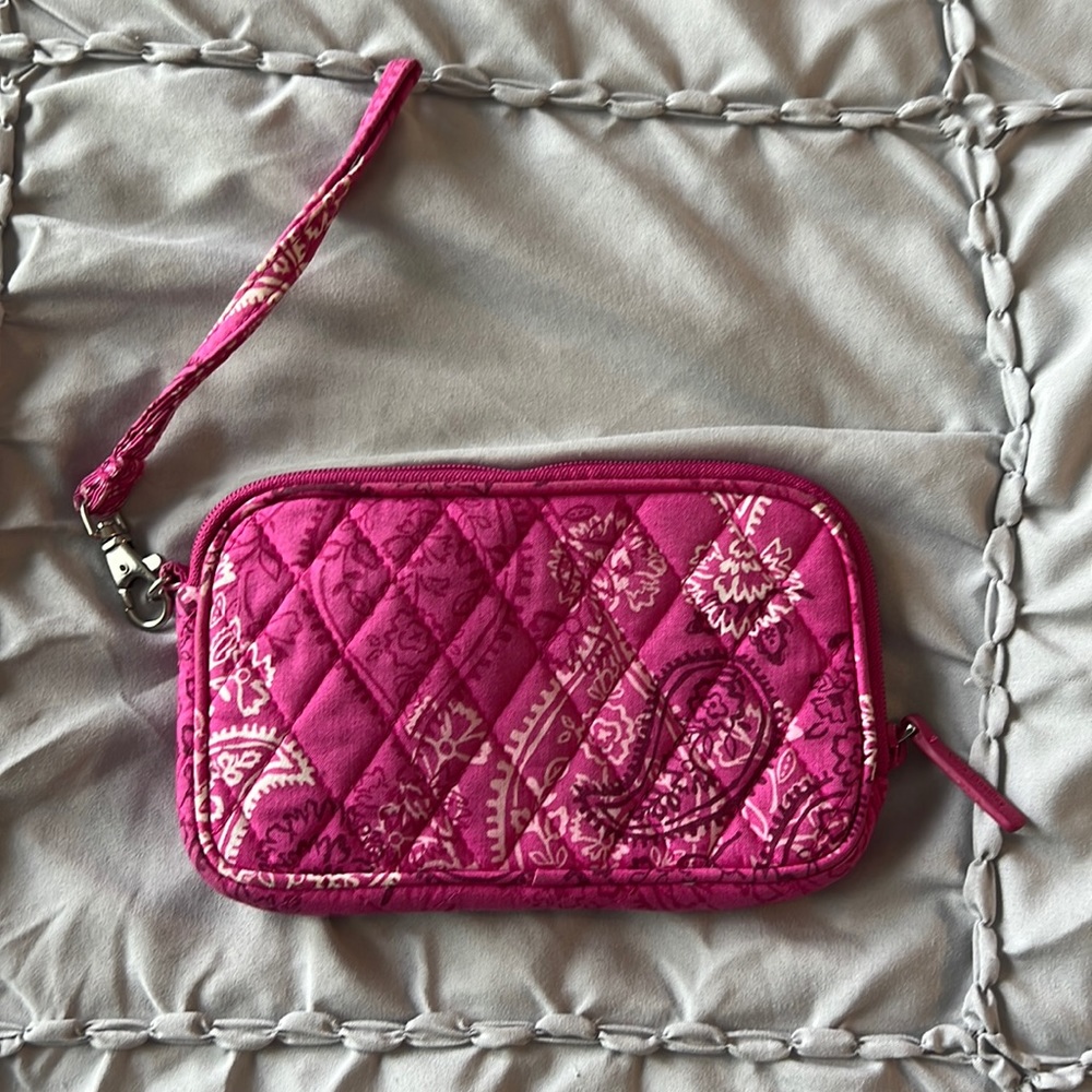 Pink Vera bradley wristlet